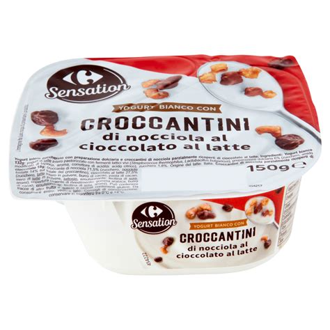 Carrefour Sensation Yogurt Bianco Con Croccantini Di Nocciola Al