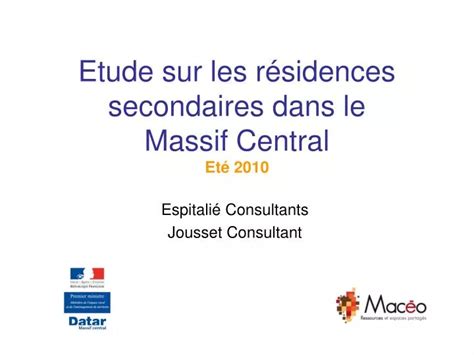 Ppt Etude Sur Les R Sidences Secondaires Dans Le Massif Central Et