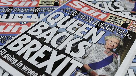 The Sun Completely Confident Over Queen Backs Brexit Story Bbc News