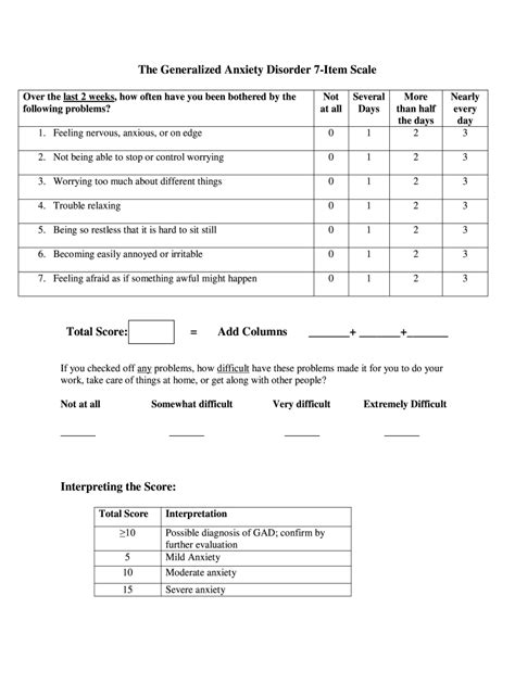 Gad 7 Spanish Pdf Fill Online Printable Fillable Blank Pdffiller