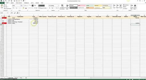 Bookkeeping Spreadsheet Templates Free — excelxo.com