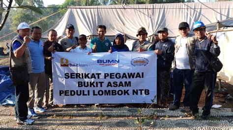 CSR PTBA Bedah Rumah Korban Gempa Lombok PT Bukit Asam Tbk