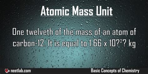 Atomic Mass Unit - NEETLab