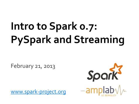 Ppt Intro To Spark 07 Pyspark And Streaming Powerpoint Presentation