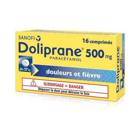 Doliprane 500mg 16 comprimés