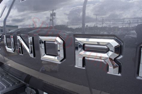 Chrome Black Emblem Compatible TOYOTA 2022 2023 TUNDRA Tailgate Letters