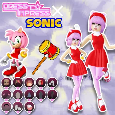 Amy Rose Sonic The Hedgehog Dti Fit 🦔🌹 In 2024 Video Game Outfits