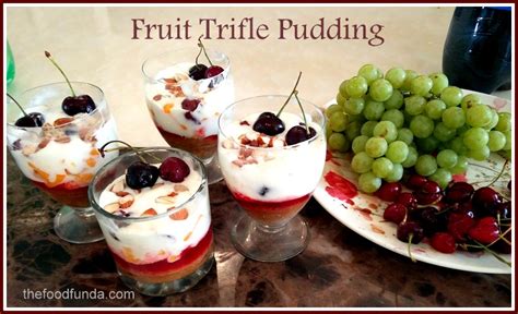 Fruit Trifle Pudding - The Food Funda