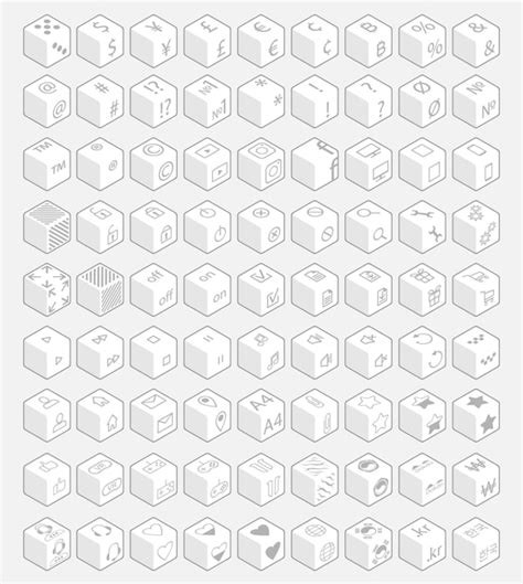 Premium Vector Big Set Of Isometric Icons Glyphs Currency Music