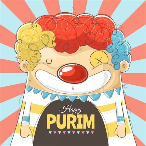 Feliz Purim Cart O Postal Cartaz Folheto Moldura De Texto Vetor