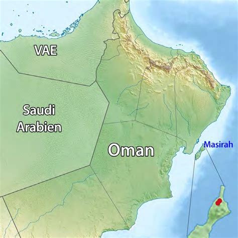 Abb Geografische Lage Der Insel Masirah Im Oman Mit Den Fundorten