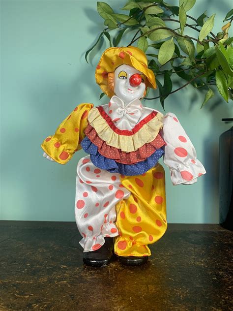 Rare Large Porcelain Clown Porcelain Clown Dolls Collectible Clown