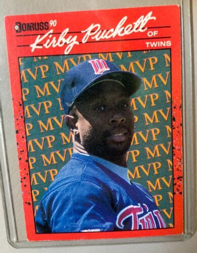 Donruss Kirby Puckett Bc Double Error Card Wrong Dob No