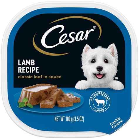 Cesar Classic Loaf In Sauce Lamb Recipe Wet Dog Food 35 Oz Tray