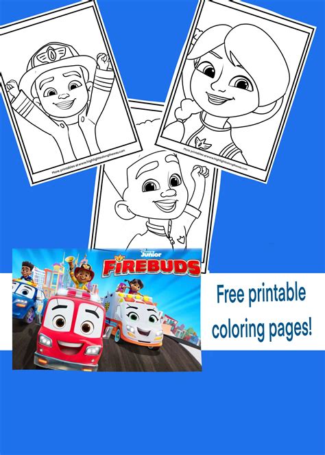 Firebuds Coloring Pages - free printable activity sheets