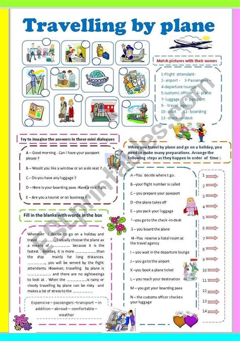 Tourism Printable Worksheets Tedy Printable Activities