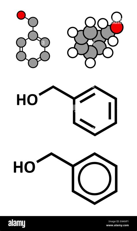 Benzyl Alcohol Solvent Molecule Used In Manufacture Of Paint Ink Etc