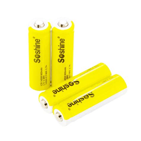 Soshine Battery Li Ion 14500 AA 3 7V 900mAh Soshine