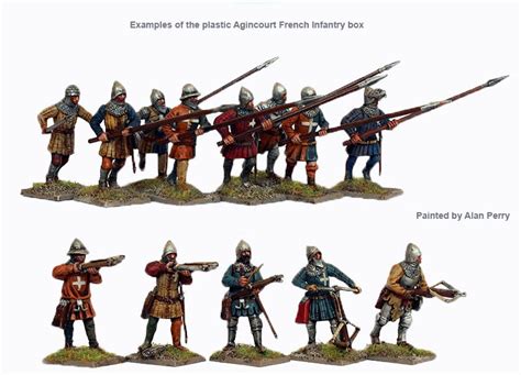 Ao 50 Agincourt French Infantry 1415 29 Perry Miniatures Medievale