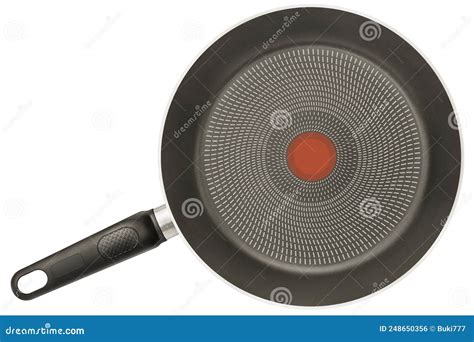 Frying Pan Non Stick Black Isolated On White Background Stock Photo