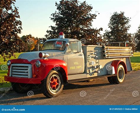 Old Fashioned Fire Truck Stock Image Image Of Transportation 21492523