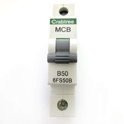 MCB S Crabtree 6FS50B B50 50A 50 MCB Circuit Breaker Type B