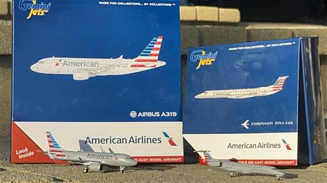 Gemini Jets Double American A319 And E 145 Unboxing 1 400 Scale YouTube