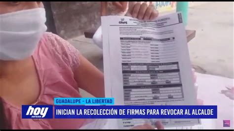 La Libertad Inician la recolección de firmas para revocar al alcalde