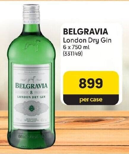 Belgravia London Dry Gin 6x750ml Offer At Makro