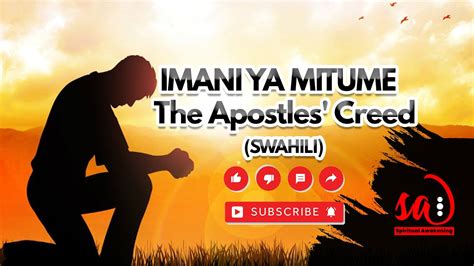 IMANI YA MITUME IN SWAHILI The Apostles Creed Prayer Jesus