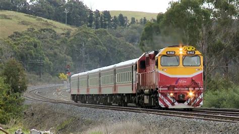 V Line Diesel Locomotive N462 With Passenger Train Australian Railways Railroads And Trains