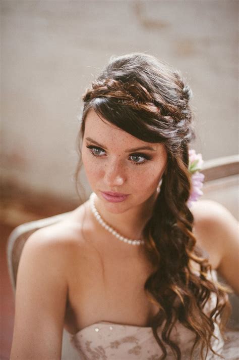 Romantic Wedding Inspiration At The Belmont Center Bridesmaid Hair