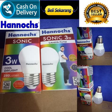 Jual Lampu LED Hannnochs 3watt Sonic Cahaya Lampu LED Bohlam LED