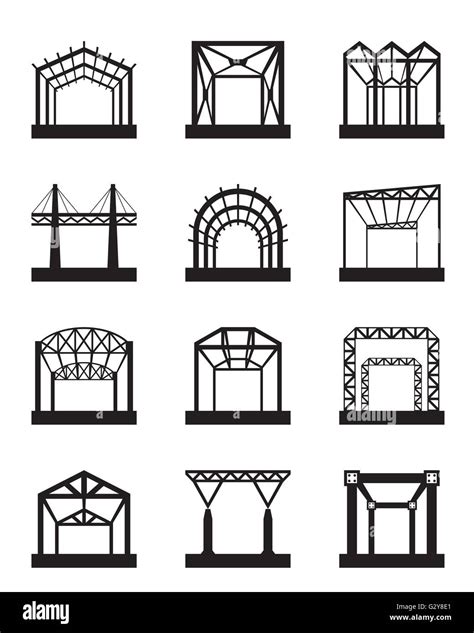 Estructuras Metálicas Icon Set Ilustración Vectorial Imagen Vector De Stock Alamy