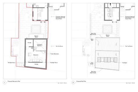 P Proposed Mezzanine And Roof Plan Rud Sawers Architects