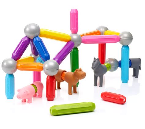 Smartmax My First Farm Animals Magnetic Stem Building Set With Soft