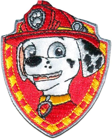 Ecusson La Pat Patrouille Marcus 1 Rouge 7x6cm Patches Brode