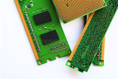 Computer CPU and RAM stock image. Image of access, green - 97685345