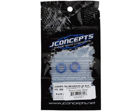 JConcepts Team Associated Fin Aluminum 13mm Shock Collars Blue 2