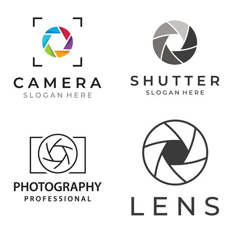 Photography camera logo, lens camera shutter, digital, line ...