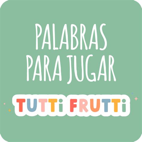 Palabras Para Jugar Al Tutti Frutti Series Con Z