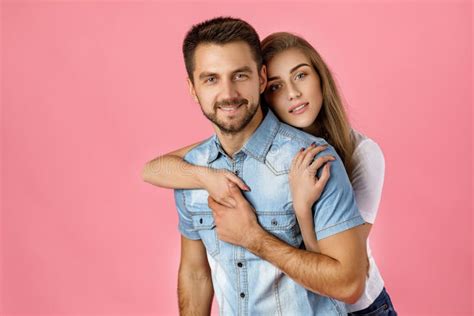 Beautiful Happy Couple In Love Are Hugging Stock Image Image Of Male