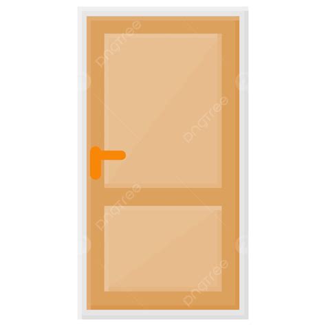 gambar ilustrasi pintu kayu sederhana pintu kayu vektor png