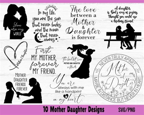 Mother Daughter Svg Bundle Mother Dauther Quotes Svg Etsy Canada