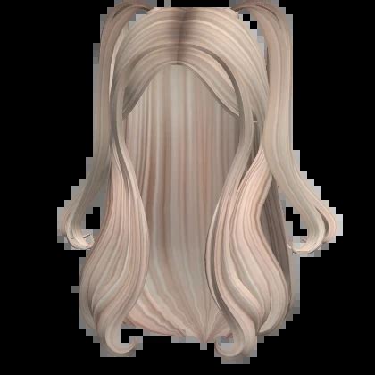 Long Flowy Half Up Pigtails Platinum Blonde Roblox Item Rolimon S