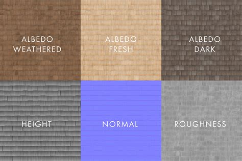 Free Wooden Shingles PBR Texture Set Behance