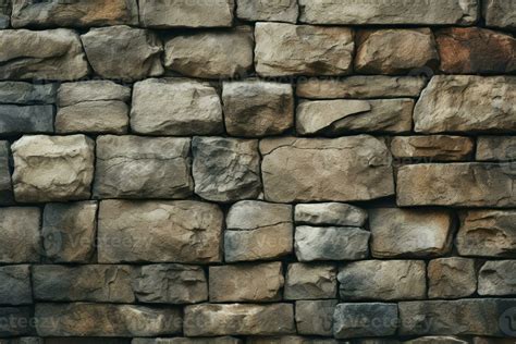 Background Featuring A Stone Wall With An Uneven Unshaped Surface AI