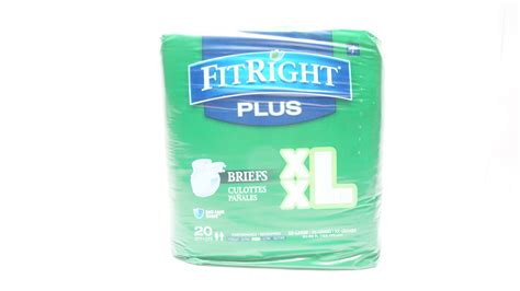 Medline Fitplusxxl Fitright Plus Incontinence Briefs Xxl 60 69inch