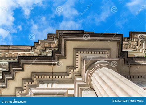 Tuscan Column and Part of the Old Building Stock Image - Image of ...