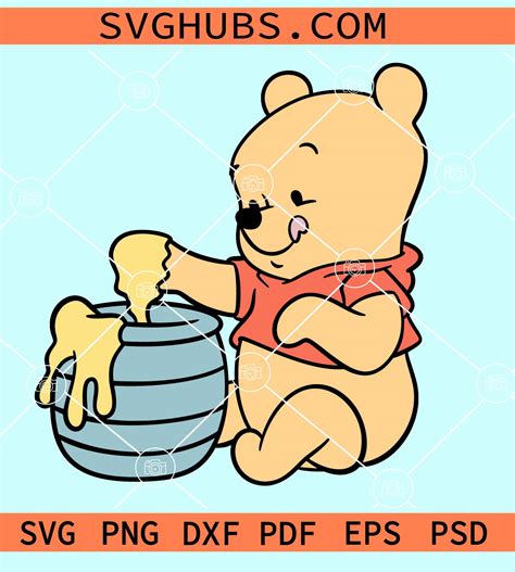 Winnie The Pooh Baby Svg, Cut File, Cricut, Png, Vector, 51% OFF